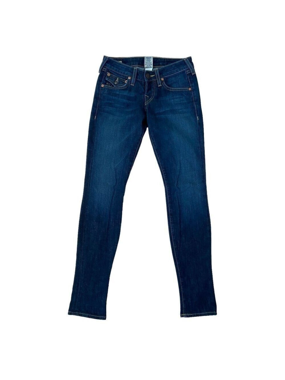 True Religion XXX julie jeans button fly low rise flap pockets lightweight 25